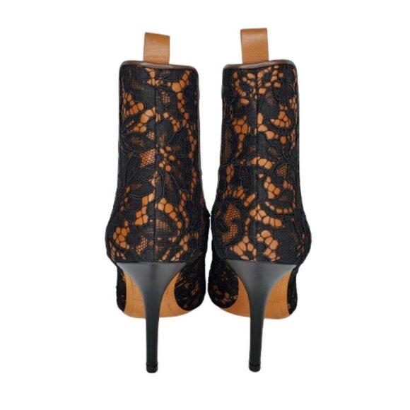 Givenchy Leather Lace Heeled Ankle Boots - Picture 5 of 9